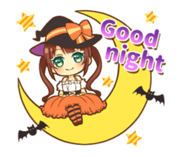 Halloween witch sticker #12543819