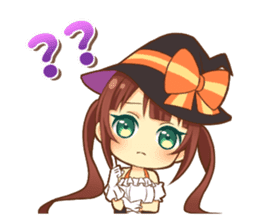 Halloween witch sticker #12543826