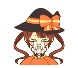 Halloween witch sticker #12543830