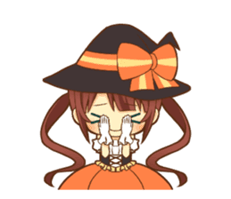 Halloween witch sticker #12543830