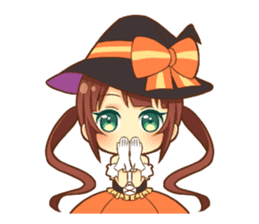 Halloween witch sticker #12543831