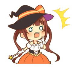 Halloween witch sticker #12543837