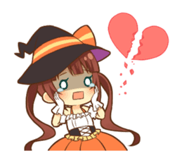 Halloween witch sticker #12543838