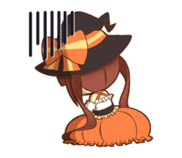 Halloween witch sticker #12543839