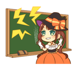 Halloween witch sticker #12543840