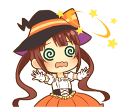 Halloween witch sticker #12543841