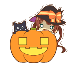 Halloween witch sticker #12543842