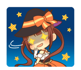 Halloween witch sticker #12543843