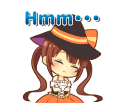 Halloween witch sticker #12543848