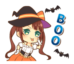 Halloween witch sticker #12543849
