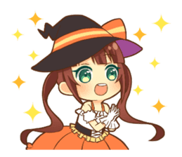 Halloween witch sticker #12543850