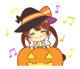 Halloween witch sticker #12543851
