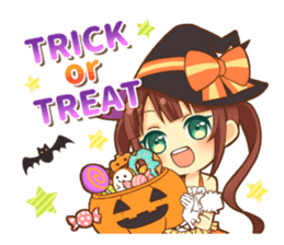 Halloween witch sticker #12543852