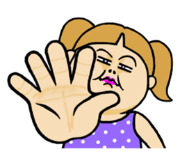 Sour look girls Sticker sticker #12544865