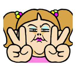 Sour look girls Sticker sticker #12544866