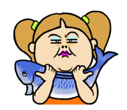 Sour look girls Sticker sticker #12544871