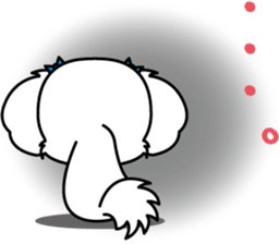Energetic Maltese dog"Matsuri-chan" sticker #12545322