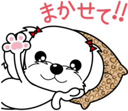 Energetic Maltese dog"Matsuri-chan" sticker #12545326