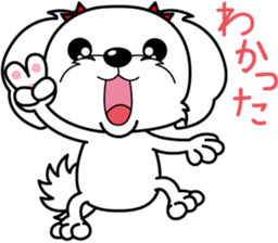 Energetic Maltese dog"Matsuri-chan" sticker #12545332