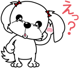 Energetic Maltese dog"Matsuri-chan" sticker #12545334