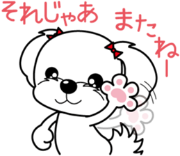 Energetic Maltese dog"Matsuri-chan" sticker #12545336