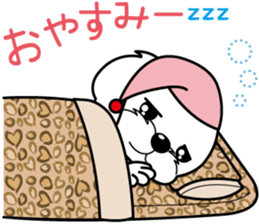 Energetic Maltese dog"Matsuri-chan" sticker #12545337