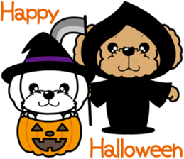 Energetic Maltese dog"Matsuri-chan" sticker #12545343