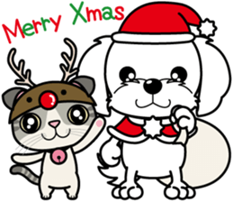 Energetic Maltese dog"Matsuri-chan" sticker #12545344