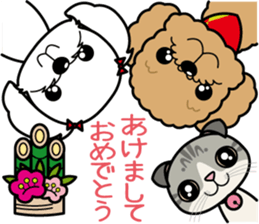 Energetic Maltese dog"Matsuri-chan" sticker #12545345