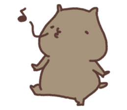Wombat and chick. sticker #12546329