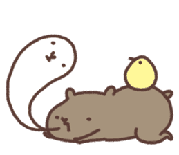 Wombat and chick. sticker #12546334