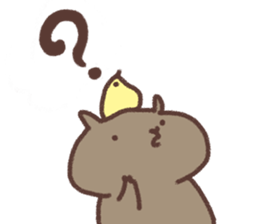 Wombat and chick. sticker #12546336