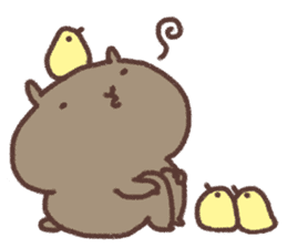 Wombat and chick. sticker #12546341