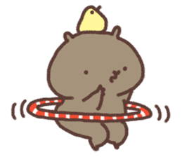 Wombat and chick. sticker #12546343