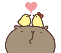 Wombat and chick. sticker #12546350