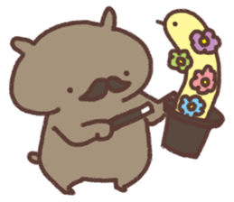 Wombat and chick. sticker #12546351