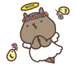 Wombat and chick. sticker #12546359