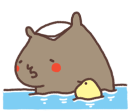 Wombat and chick. sticker #12546360