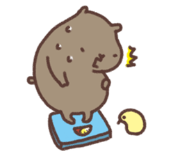 Wombat and chick. sticker #12546361