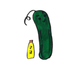 funny cucumber sticker #12546992