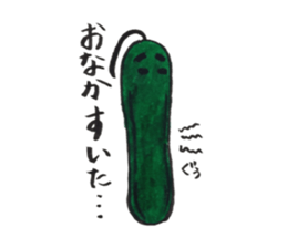 funny cucumber sticker #12546993