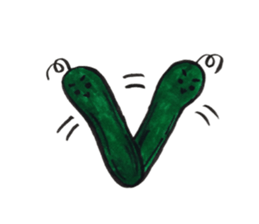 funny cucumber sticker #12547002
