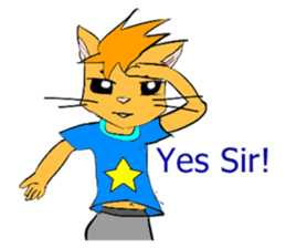 With adorable cats and dogs sticker #12547239