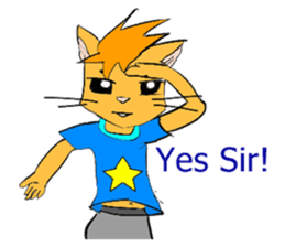 With adorable cats and dogs sticker #12547239