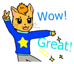 With adorable cats and dogs sticker #12547249