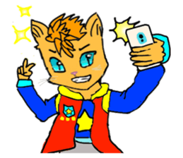 With adorable cats and dogs sticker #12547251