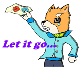 With adorable cats and dogs sticker #12547257