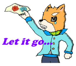 With adorable cats and dogs sticker #12547257