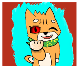 With adorable cats and dogs sticker #12547270