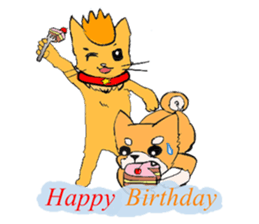 With adorable cats and dogs sticker #12547274